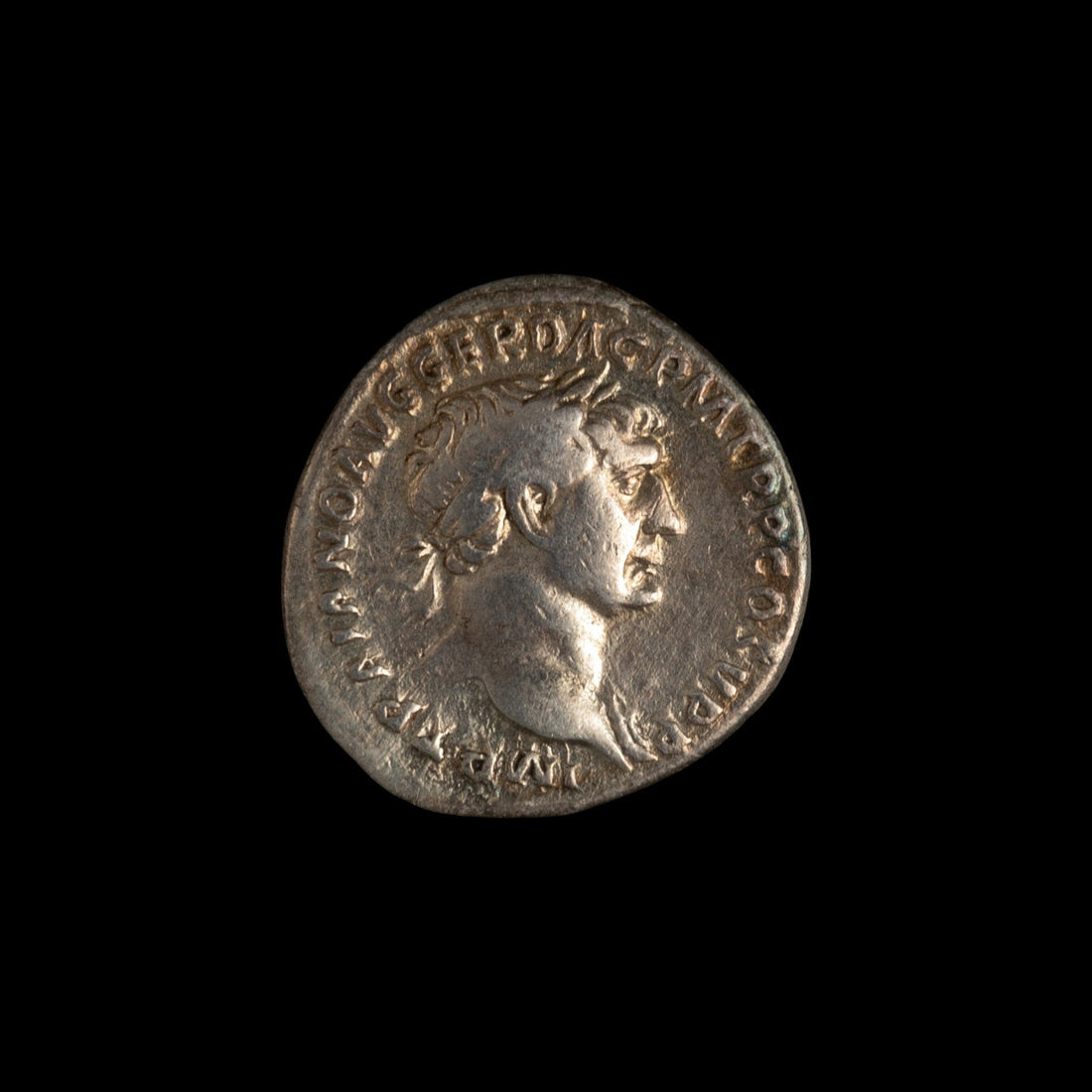 Roman silver denarius of Trajan, 103-107 AD (RIC II), the worked example used in this guide: IMP TRAIANO AVG GER DAC PM TRP COS V PP.