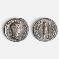 Roman Silver Denarius 'Severus Alexander' (225 CE, RIC IV Severus Alexander 48), obverse and reverse