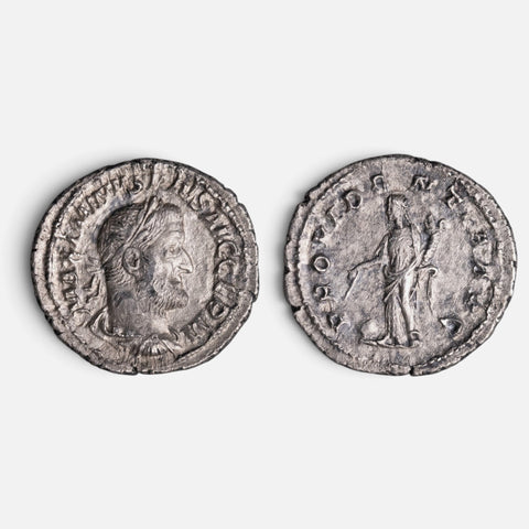 Roman Silver Denarius 'Maximinus Thrax' (236-238 CE, RIC IV Maximinus Thrax 20), obverse and reverse