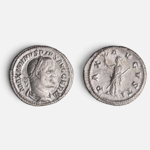 Roman Silver Denarius 'Maximinus Thrax' (236-238 CE, RIC IV Maximinus Thrax 19), obverse and reverse