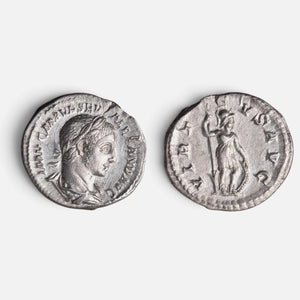 Roman Silver Denarius 'Severus Alexander' (222-228 CE, RIC IV Severus Alexander 182c), obverse and reverse