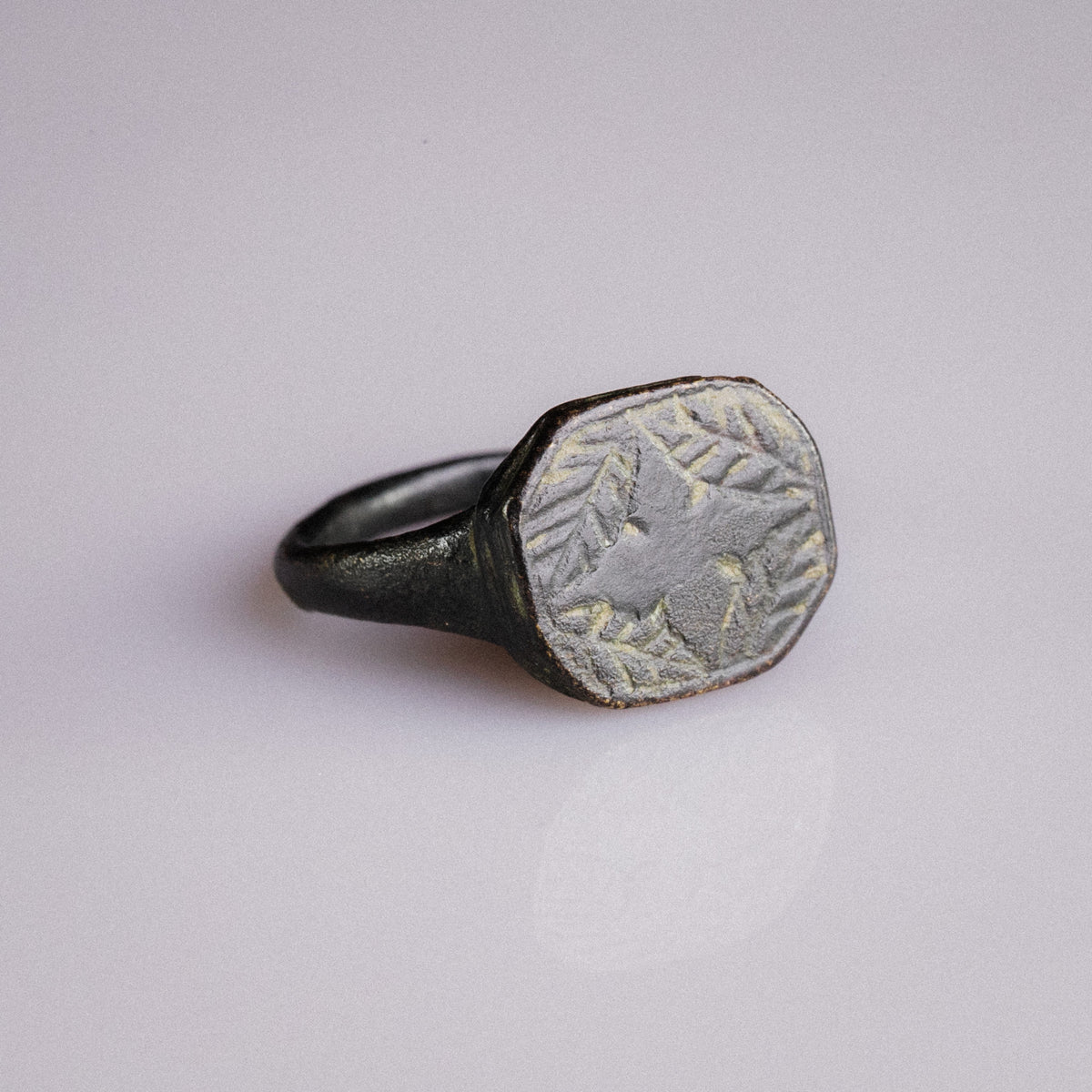 Early Medieval Bronze Signet Ring with Cross Motif – 'Corvin' (8th–11th century AD) — view 5