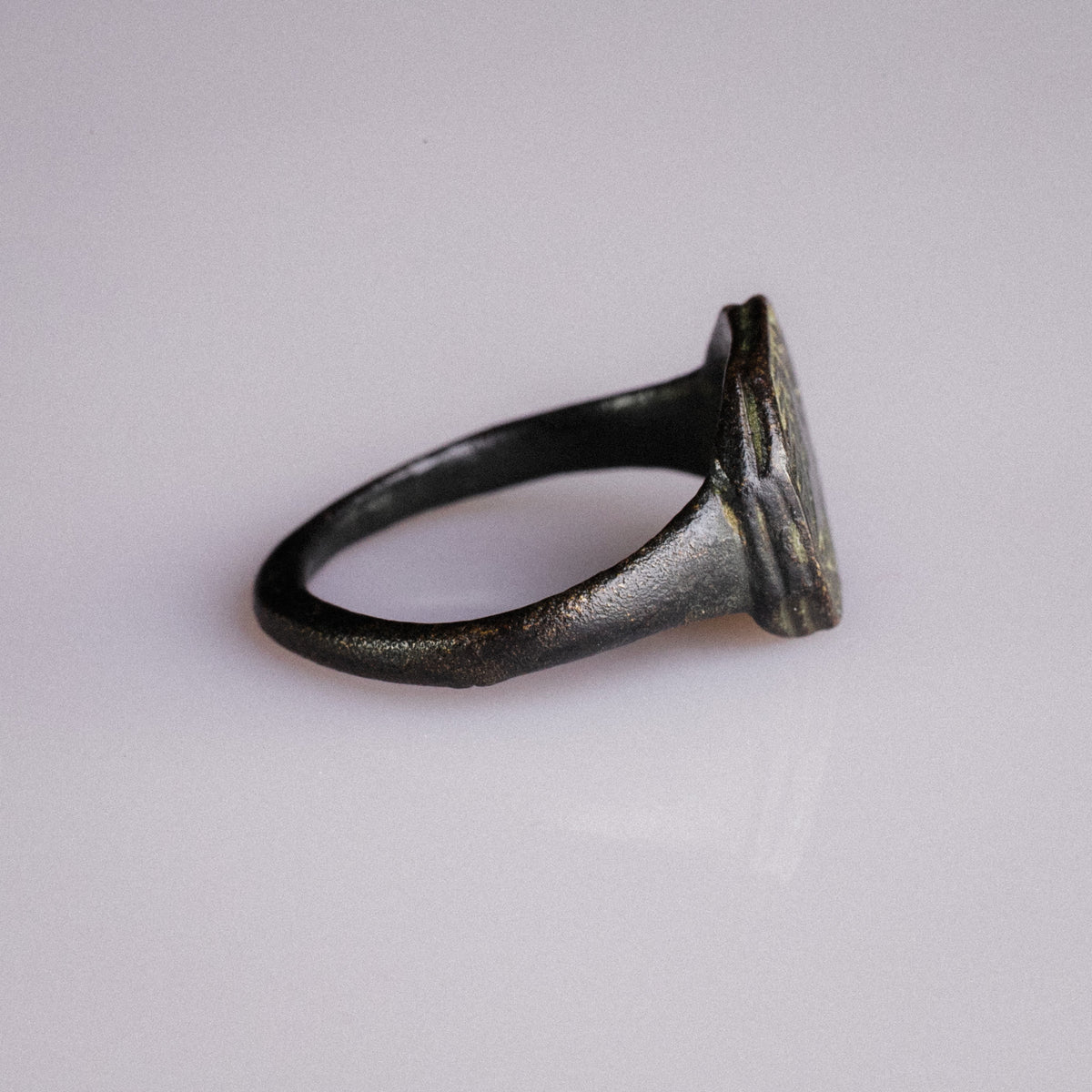 Early Medieval Bronze Signet Ring with Cross Motif – 'Corvin' (8th–11th century AD) — view 6
