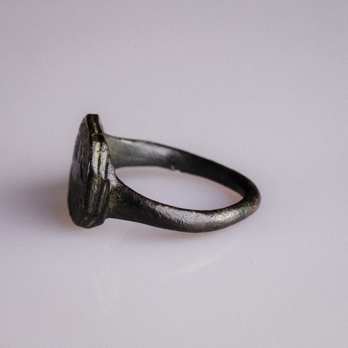 Early Medieval Bronze Signet Ring with Cross Motif – 'Corvin' (8th–11th century AD) — view 8