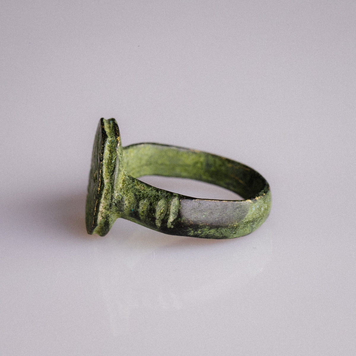 Medieval Signet Ring with Quatrefoil – 'Wolfram' (13th–15th century AD) — view 5