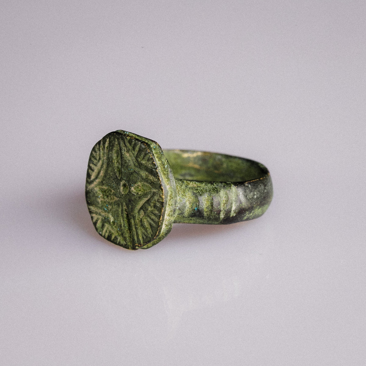 Medieval Signet Ring with Quatrefoil – 'Wolfram' (13th–15th century AD) — view 6