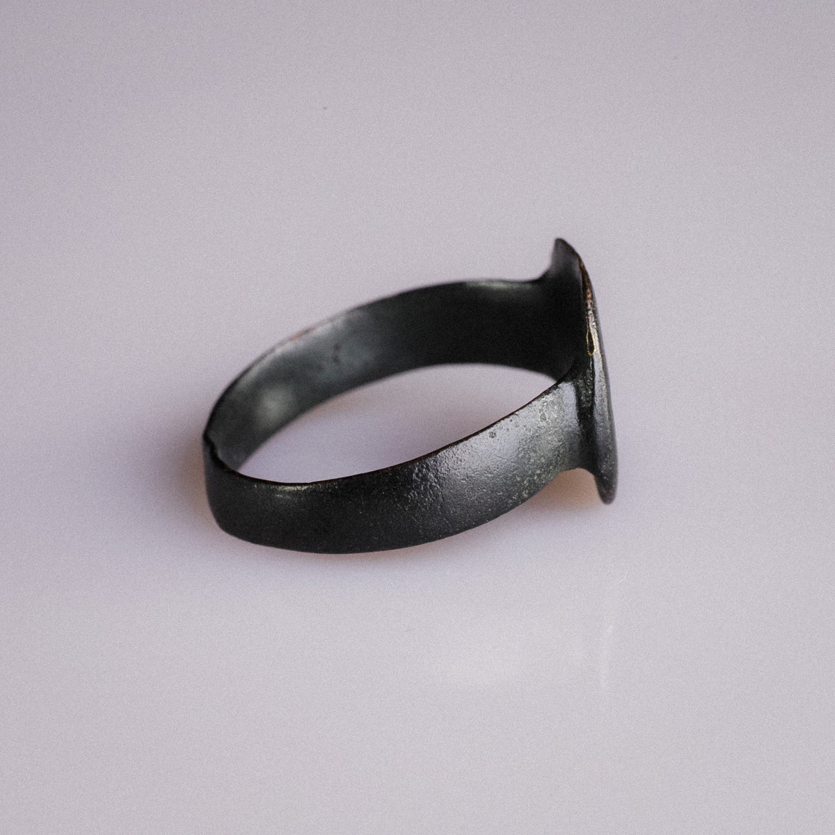 Medieval Bronze Signet Ring with Latin Cross Device – 'Vigil' (11th–15th century AD) — view 3