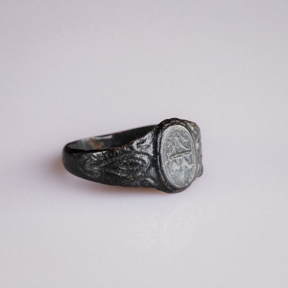 Post Medieval Ring with Merchant Mark – 'Sigillum' (16th–17th century AD) — view 2