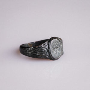Post Medieval Ring with Merchant Mark – 'Sigillum' (16th–17th century AD) — view 2