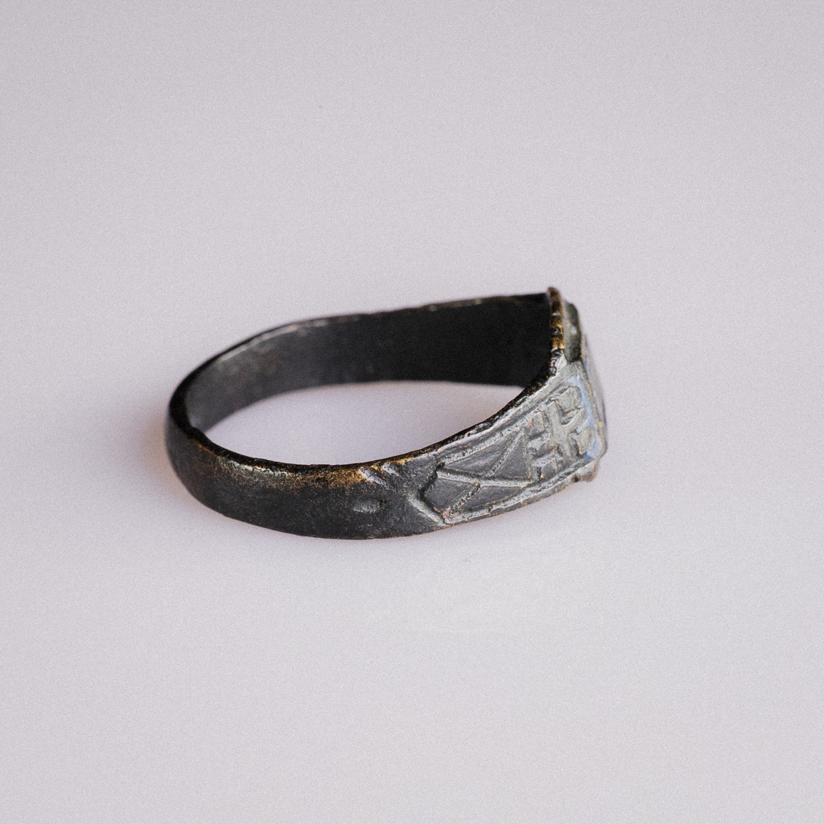 Post Medieval Devotional Ring with Enamelled Cross – 'Peregrinus' (17th–18th century AD) — view 3