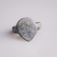 Medieval Bronze Signet Ring with Shield Bezel – 'Scutum' (12th–14th century AD)