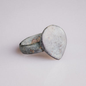 Medieval Bronze Signet Ring with Shield Bezel – 'Scutum' (12th–14th century AD) — view 2