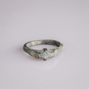 Medieval Bronze Ring with Raised Cross – 'Fidelis' (12th–16th century AD)
