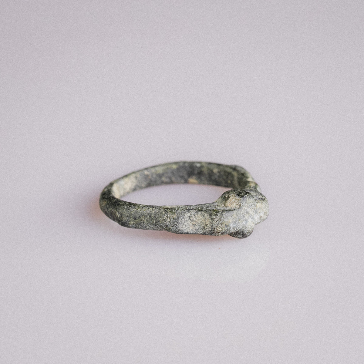 Medieval Bronze Ring with Raised Cross – 'Fidelis' (12th–16th century AD) — view 2