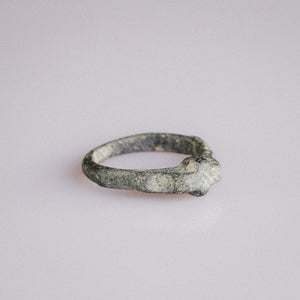 Medieval Bronze Ring with Raised Cross – 'Fidelis' (12th–16th century AD) — view 2