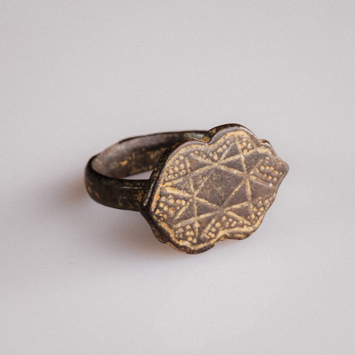 Medieval Bronze Signet Ring – 'Adalric' (13th–15th century AD)
