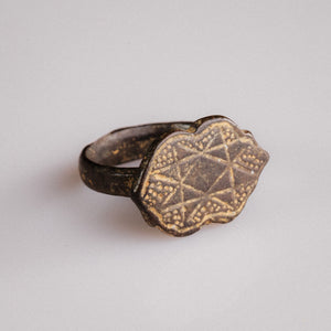 Medieval Bronze Signet Ring – 'Adalric' (13th–15th century AD)