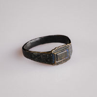 Post Medieval Devotional Ring with Enamelled Cross – 'Peregrinus' (17th–18th century AD) — detail view