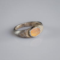 Roman Carnelian Intaglio Ring with Standing Goddess – 'Victoria' (3rd–4th c. AD)