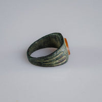 Roman Bronze Ring with Carnelian Intaglio Bust – 'Faustina' (2nd–3rd century AD) — view 3