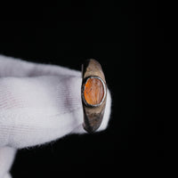 Roman Carnelian Intaglio Ring with Standing Goddess – 'Victoria' (3rd–4th c. AD) — detail view