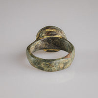 Early Byzantine Gilded Bronze Ring with Greek Inscription – 'Stephanos' (5th–7th c. AD) — view 4