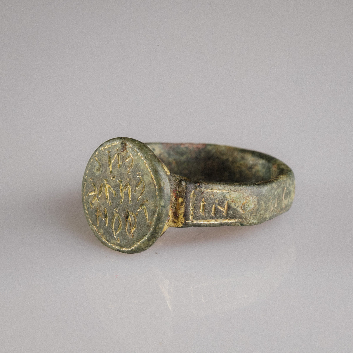 Early Byzantine Gilded Bronze Ring with Greek Inscription – 'Stephanos' (5th–7th c. AD) — view 6