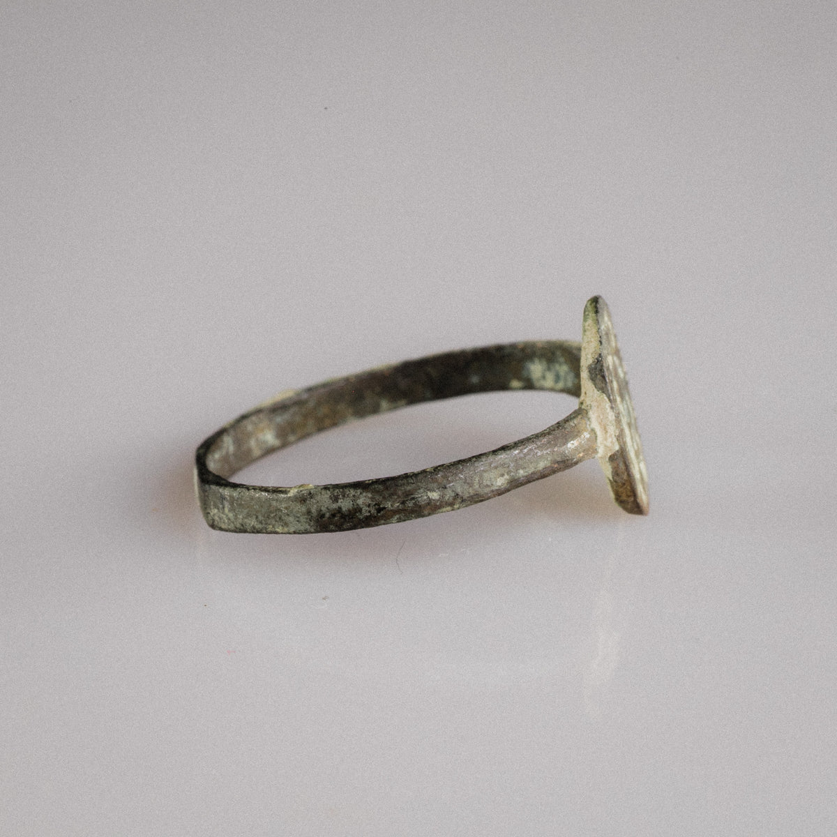 Early Byzantine Bronze Marriage Ring with Facing Couple – 'Eudokia' (6th–9th century AD) — view 3
