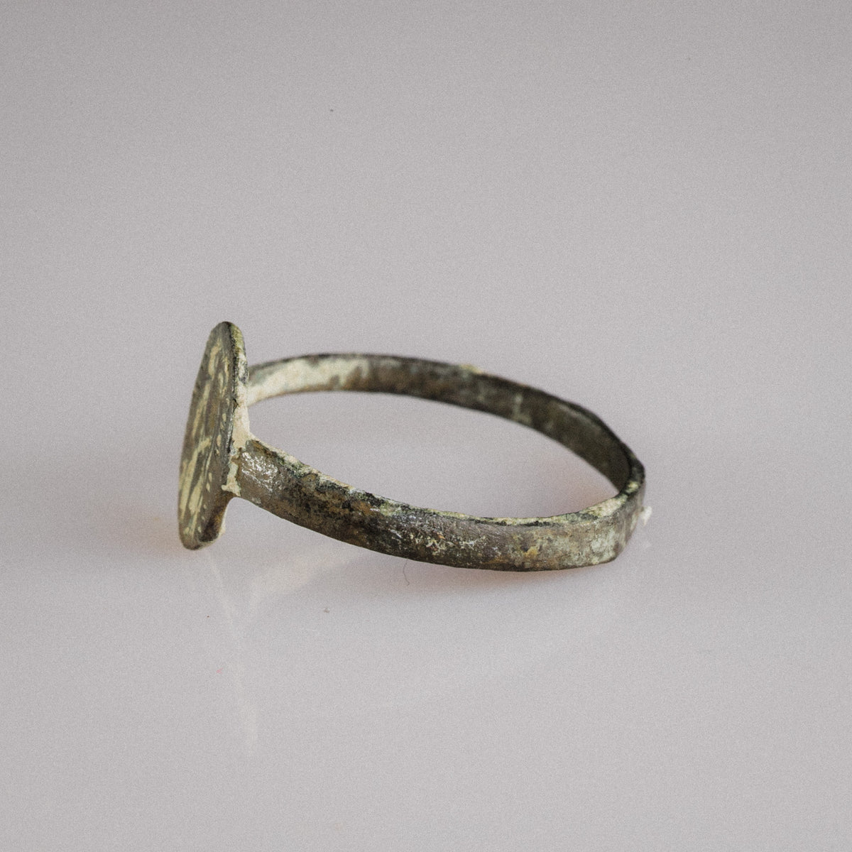 Early Byzantine Bronze Marriage Ring with Facing Couple – 'Eudokia' (6th–9th century AD) — view 5