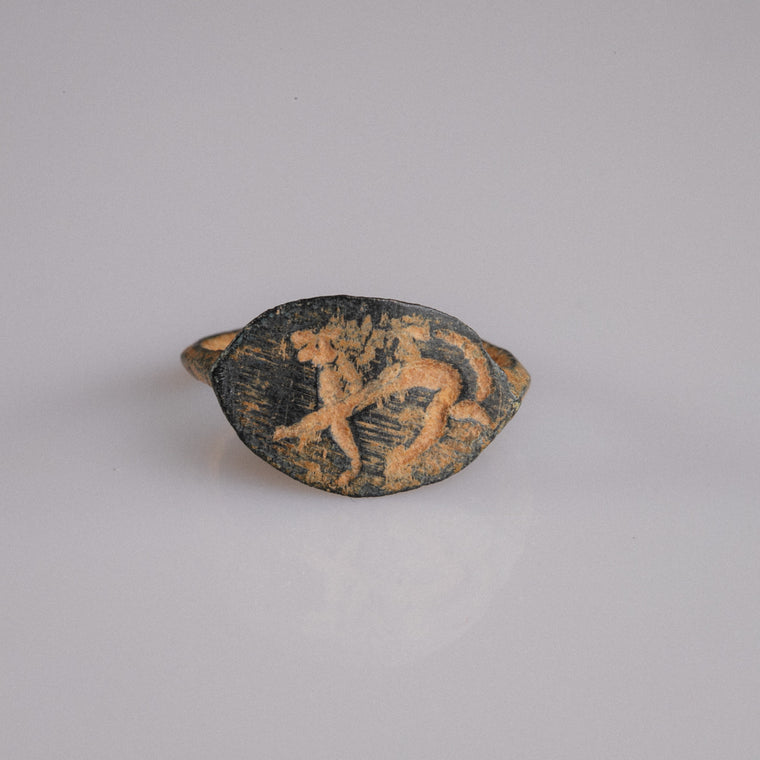 Roman Bronze Ring 'Leo' (2nd-3rd c. AD) EU 49/US 5
