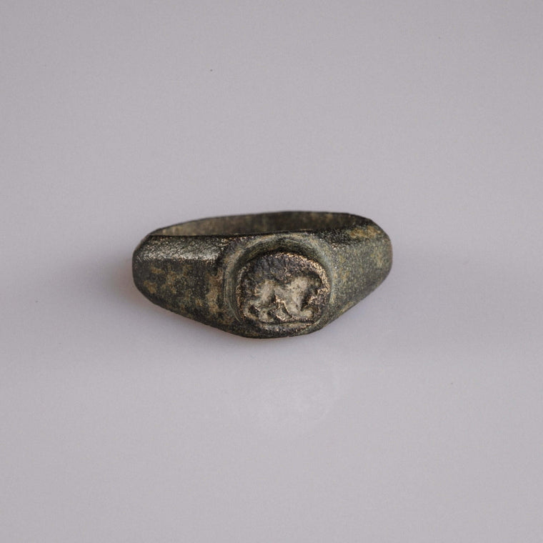 Roman Bronze Ring 'Fortis' (2nd-3rd c. AD) EU 48/US 4.5