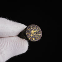 Byzantine Bronze Ring with Gold Inlay Bird Motif – 'Geranos' (9th–11th c. AD) — view 7