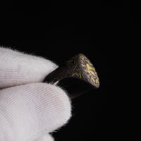 Byzantine Bronze Ring with Gold Inlay Bird Motif – 'Geranos' (9th–11th c. AD) — view 8
