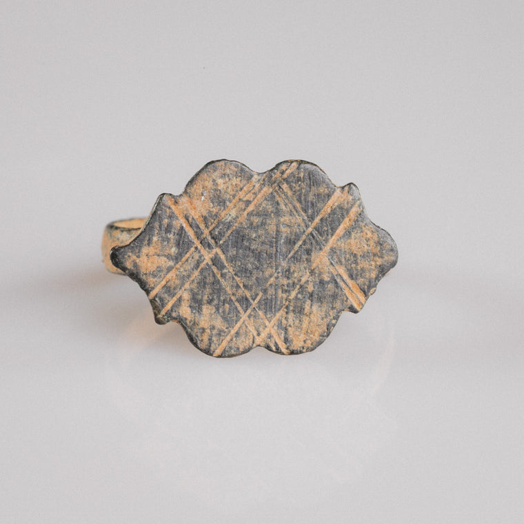 Medieval Bronze Ring 'Vladica' (11th-14th c. CE) EU 55/US 7.25