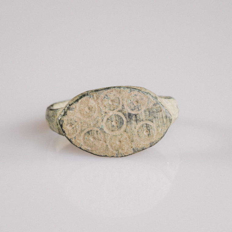Roman Bronze Ring 'Numerius Secundus' (3rd-5th c. CE) EU 57/US 8