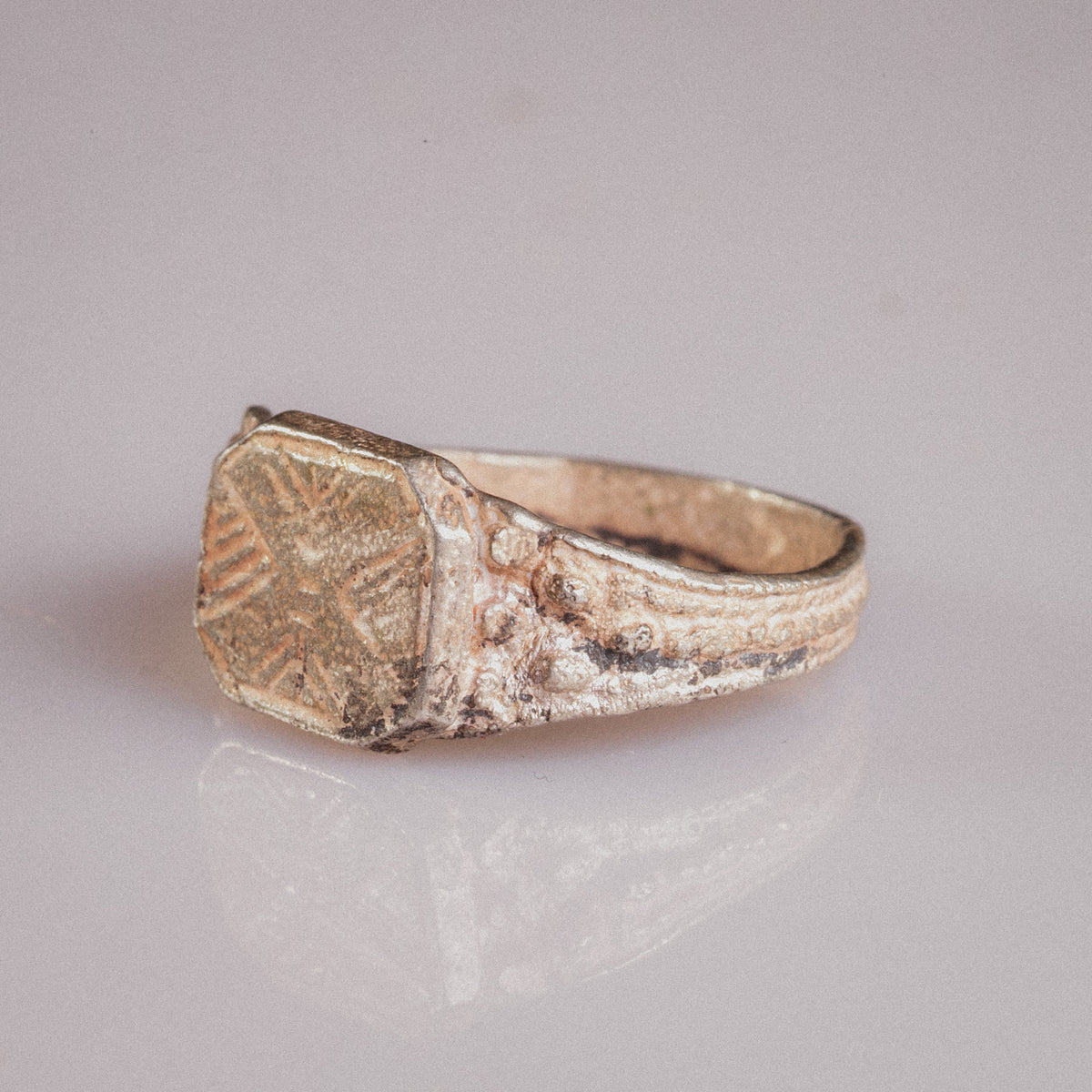 'Vasilisa' - Medieval Silver Signet Ring (14th–16th c. CE) EU 62 / US 10