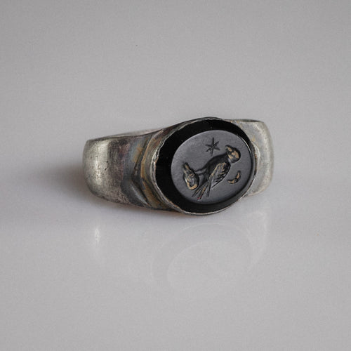 Roman Silver Ring - 'Aquilus' (1st–3rd c. CE) EU 56 / US 7.75