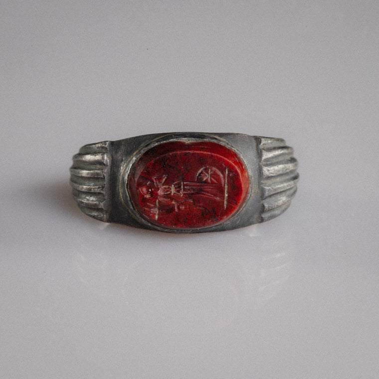 Roman Silver Ring - 'Fortunata' (2nd–4th c. CE) EU 56 / US 7.75
