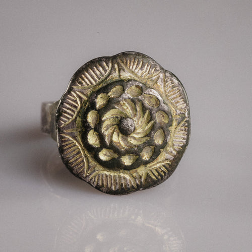 Medieval Silver Ring - 'Gulizar' (12th–13th c. CE) EU 61.5 / US 9.75