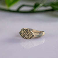 “Sigismundus” – Medieval Bronze Signet Ring (12th–15th Century AD) – EU 44 / US 3 Aurora Antiqua