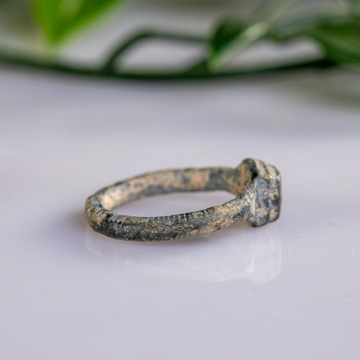 “Gerardus” – Medieval Bronze Ring (12th–17th Century AD) – EU 54 / US 7 Aurora Antiqua