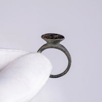“Leo Fortis” – Roman Bronze Ring with Lion Intaglio (1st–3rd Century AD) – EU 57 / US 8 Aurora Antiqua