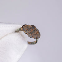Medieval Bronze Ring with Scalloped Bezel – “Henricus” (12th–14th c. AD) – EU 55 / US 7.25 - Aurora Antiqua