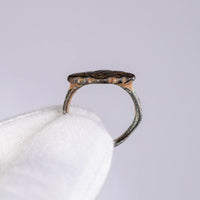 Medieval Bronze Ring with Scalloped Bezel – “Henricus” (12th–14th c. AD) – EU 55 / US 7.25 - Aurora Antiqua