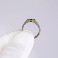 Medieval Bronze Ring with Geometric Engraved Bezel – “Adalbert” (9th–12th c. AD) – EU 51 / US 5.75 - Aurora Antiqua
