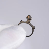 Medieval Bronze Ring with Knobbed Shoulders – “Godric” (9th–14th c. AD) – EU 50 / US 5.25 Aurora Antiqua