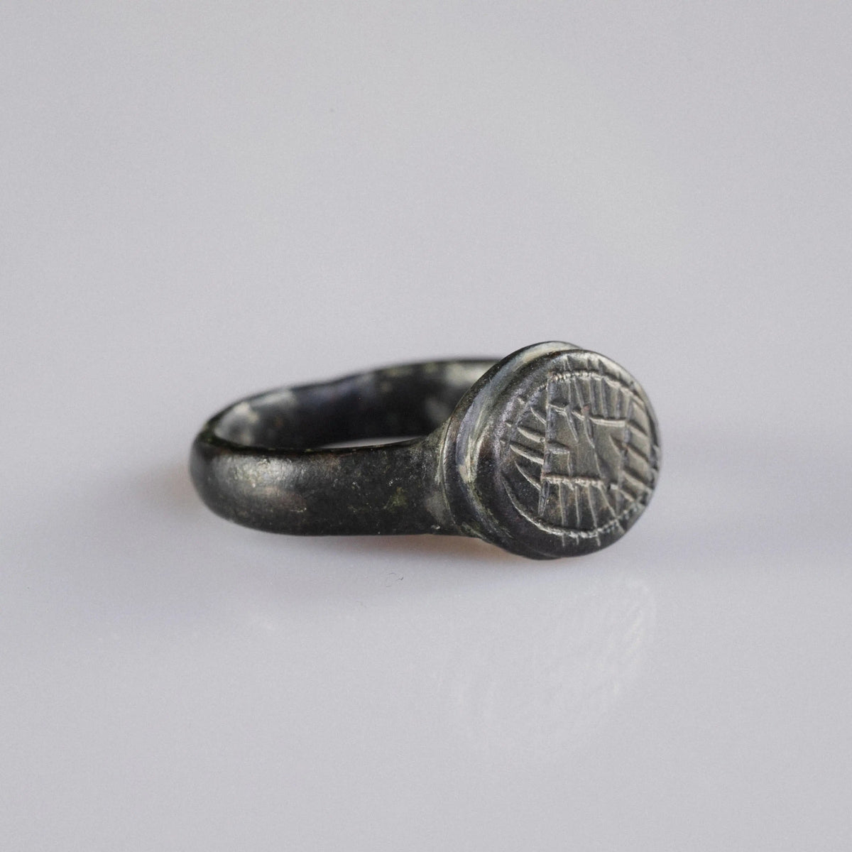 Medieval Bronze Signet Ring - 'Roderic' (12th–15th c. CE) EU 50 / US 5.25