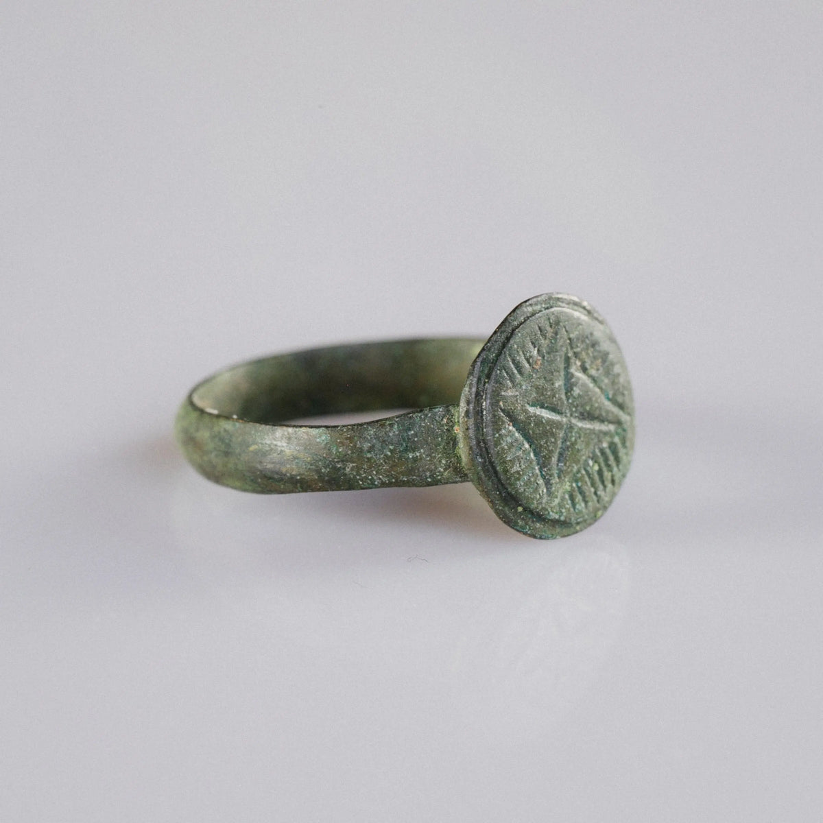 ‘Godric’ – Medieval Bronze Signet Ring (10th–15th Century AD) EU 55 / US 8 Aurora Antiqua