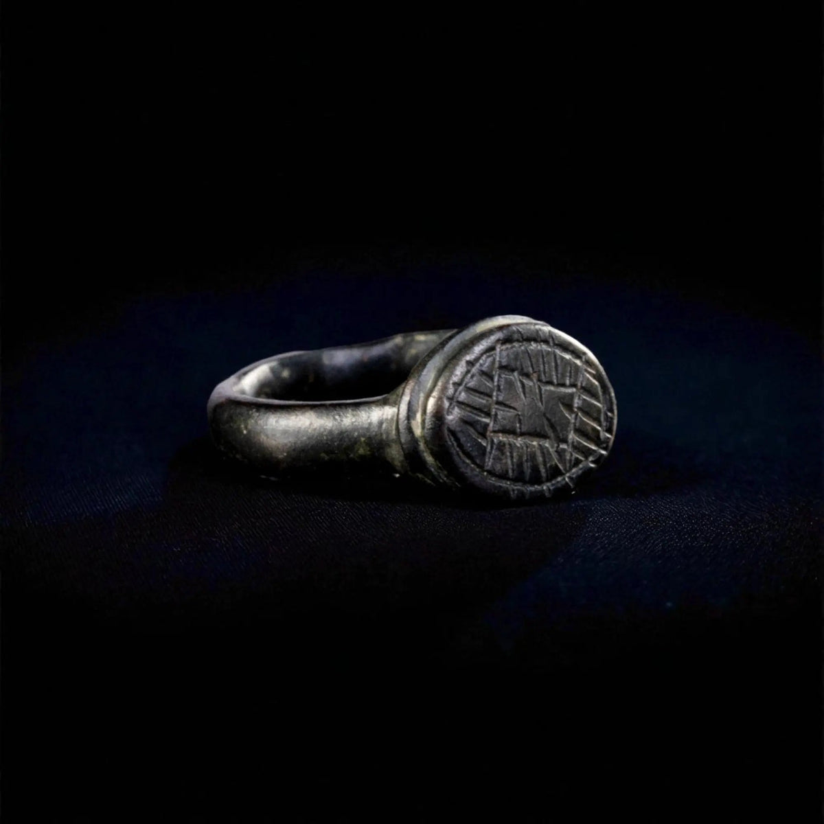 Medieval Bronze Signet Ring - 'Roderic' (12th–15th c. CE) EU 50 / US 5.25