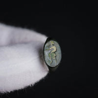‘Sylvanus’ – Roman Bronze Ring with Engraved Faun (1st–3rd Century AD) EU 50.5 / US 5.5 Aurora Antiqua